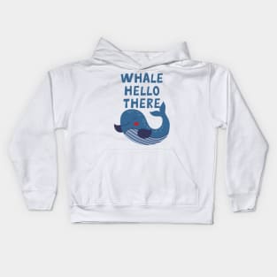 Whale Hello There Kids Hoodie